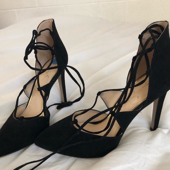 Jessica Simpson Versie Tie Up Heels NWT - Picture 3 of 8